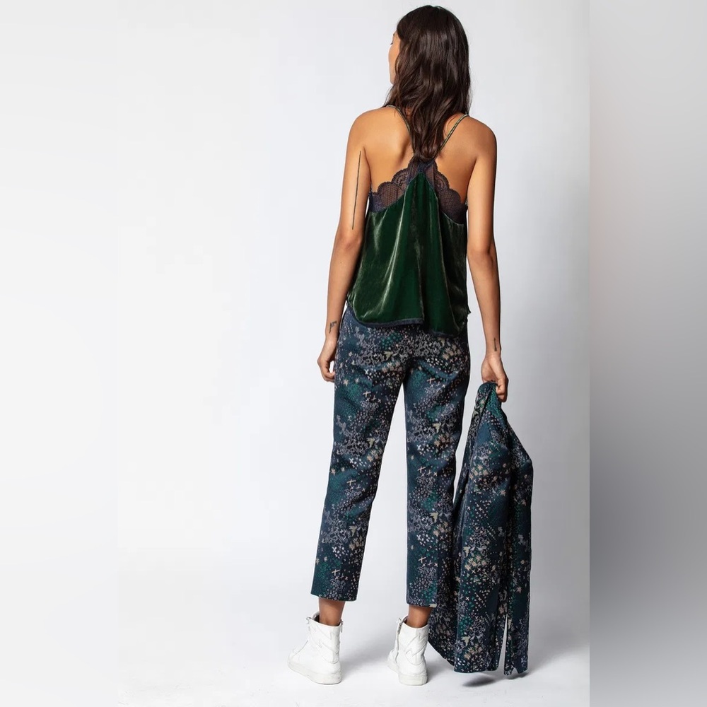 ZADIG & VOLTAIRE Viking Jac Glam Navy Jacquard Blazer - Picture 5 of 13